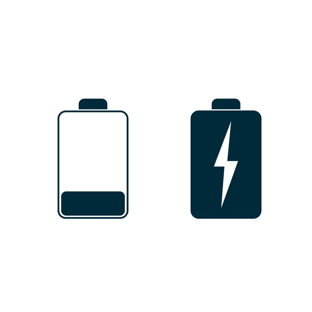Battery icon set isolated vector illustration